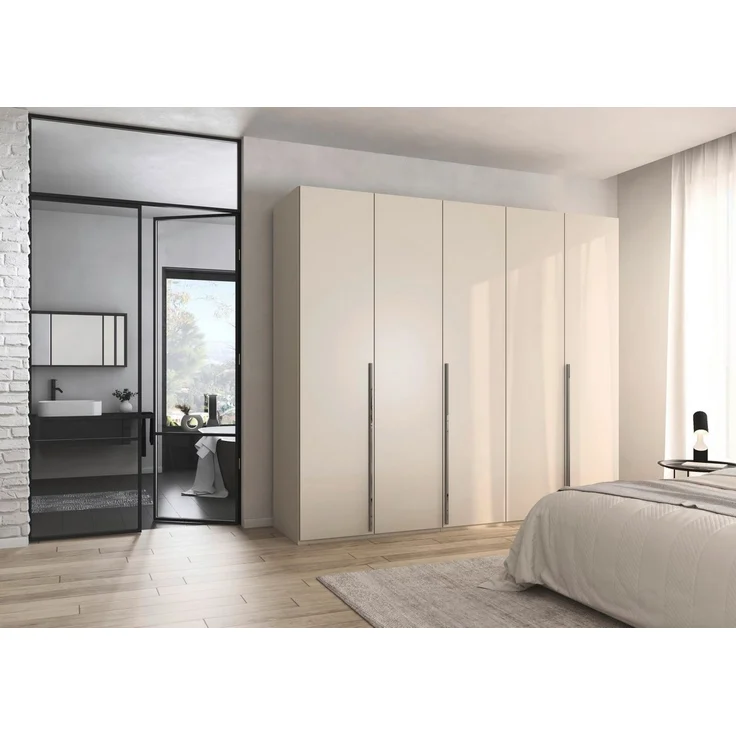rauch Kleiderschrank Drehtürenschrank Schrank Garderobe Wäscheschrank BESTSELLER MONTCLAR (3 Ausstattungen BASIC/CLASSIC/PREMIUM (SOFT-CLOSE), Breiten 201-400 cm) Front in Glas/Hochglanz/Dekor/Grauspiegel in 5 Breiten MADE IN GERMANY – Bild 2