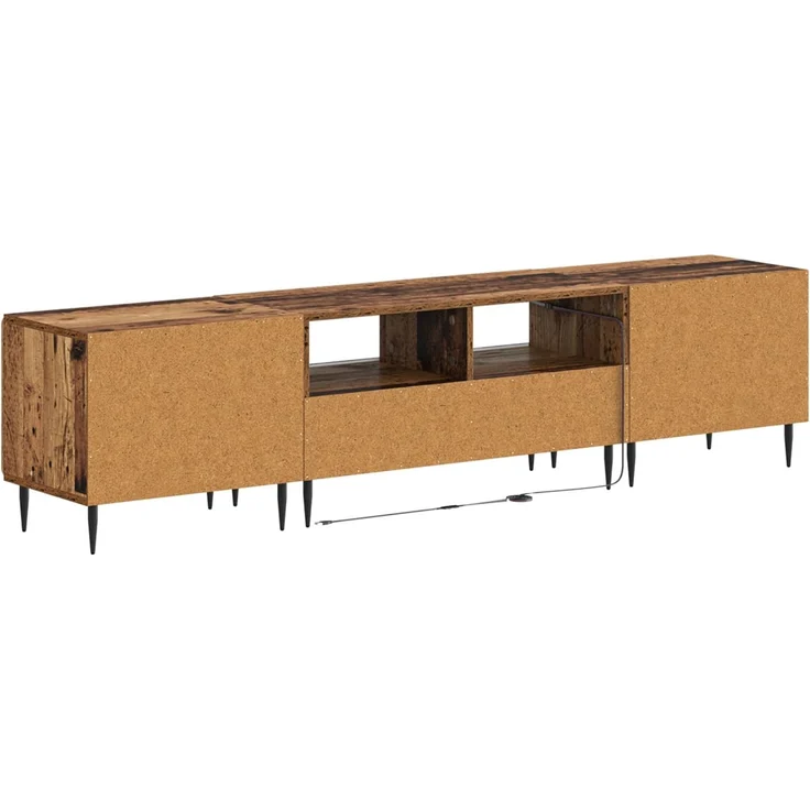 vidaXL 3-teiliges LED TV Regal ZWOLLE Altholz Holzwerkstoff 3416526 – Bild 6