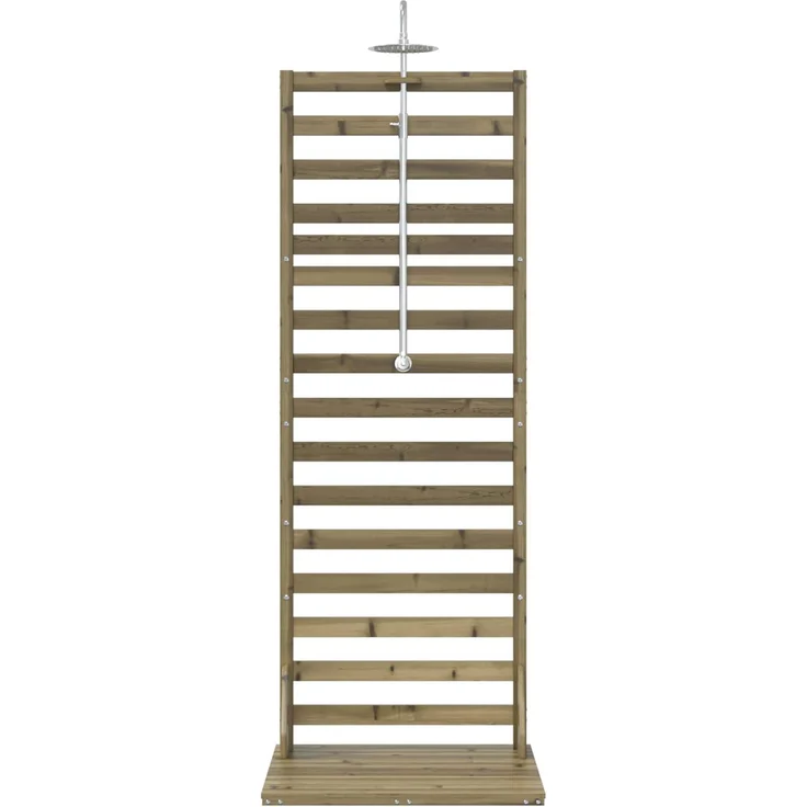 vidaXL Gartendusche 225 cm Imprägniertes Kiefernholz und Edelstahl 886351 – Bild 4