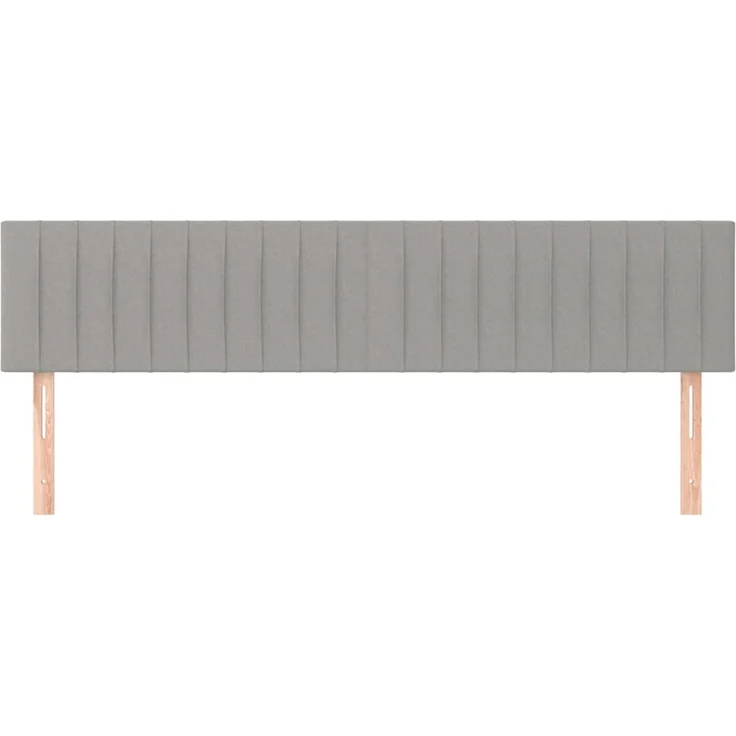 vidaXL Kopfteile 2 Stk. Hellgrau 80 x 5 x 78/88 cm Stoff 346256 – Bild 3