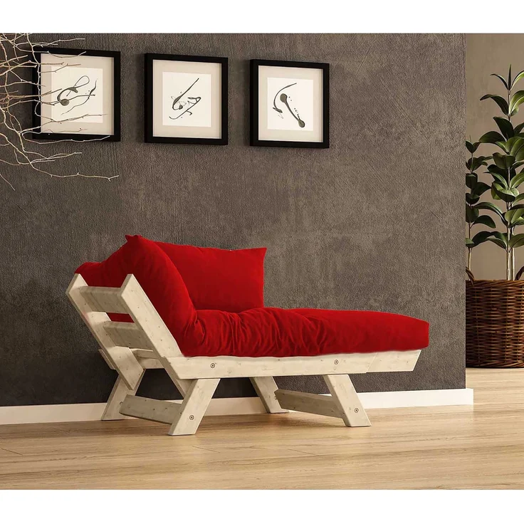 Skye Decor 'CPT8145-140' Garten-Sessel, Natur / Rot, 108-140 x 75 cm – Bild 2