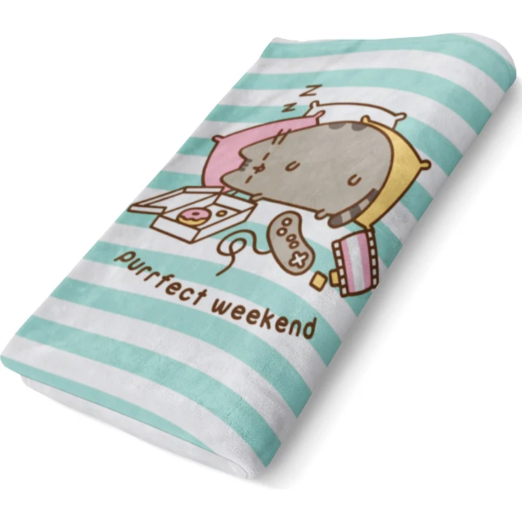 BERONAGE Strandtücher Pusheen Badetuch Purrfect Weekend 75x150 cm, 100% Baumwolle (1-St), Frottee in Velours-Qualität – Bild 5