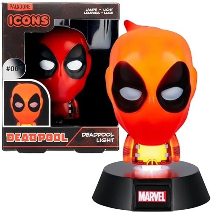 Deadpool Offiziell lizenziertes Disney Marvel 3D-Icon-Licht für Büro, Gaming-Raum, Schlafzimmer, Marvel-Fan-Geschenk-Dekor & Zubehör-Nachtlicht – Bild 7