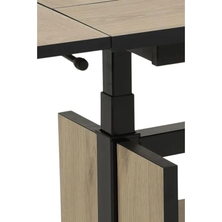 Hela Tische, Couchtisch mit 3 Funktionen Berlin, Dekor Artisan Eiche, Schieferplatteneinlage, Ausziehbar, Höhenverstellbar mit Lift, Kunststoff-Rollen mit Bremse – Bild 6