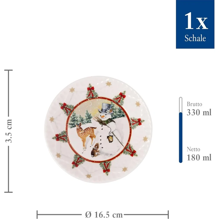Villeroy & Boch Toy's Fantasy Schale klein Schneemann mit Tieren – Bild 3