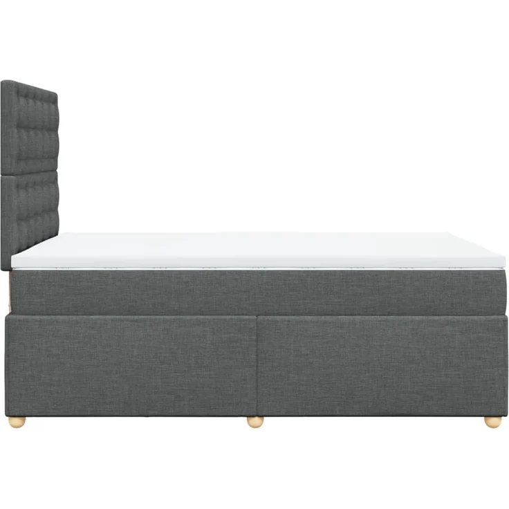 vidaXL Boxspringbett mit Matratze Dunkelgrau 120x200 cm Stoff 3293562 – Bild 7