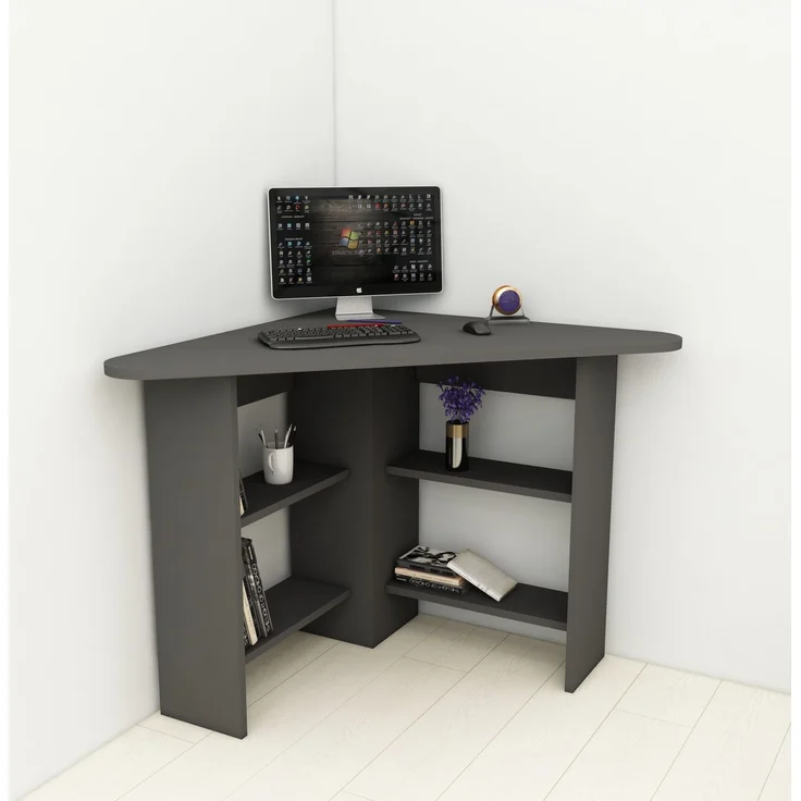 Skye Decor 'Corner - Anthracite' Schreibtisch, Anthrazit, 80 x 73,8 x 80 cm – Bild 2