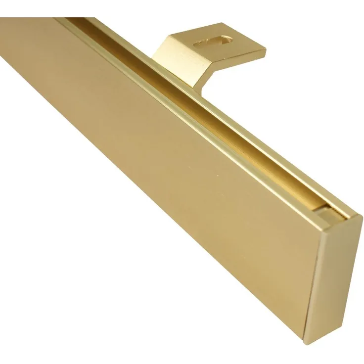 iso-design Gardinenstange Gardinenschiene Unischiene eckig zur Deckenmontage, 1-läufig, Fixmaß, mit Bohren, Aluminium