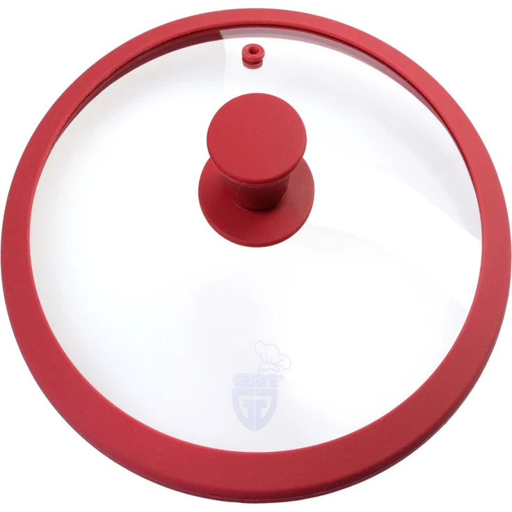 Glasdeckel mit Silikonrand Schwarz 14 cm – Bild 4