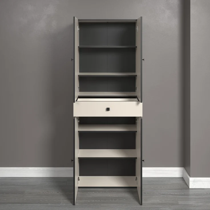 Badezimmer Hochschrank Bliss in grau 70 x 186 cm – Bild 6