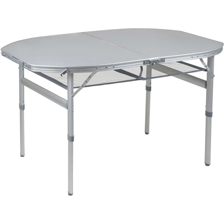 Bo-Camp Premium Koffertisch, oval, 120x80 cm, grau