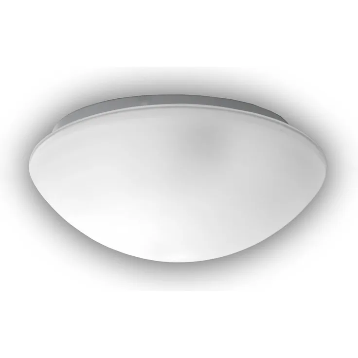Deckenleuchte / Deckenschale rund, Glas Weiß mit Klarrand, Ø 25cm