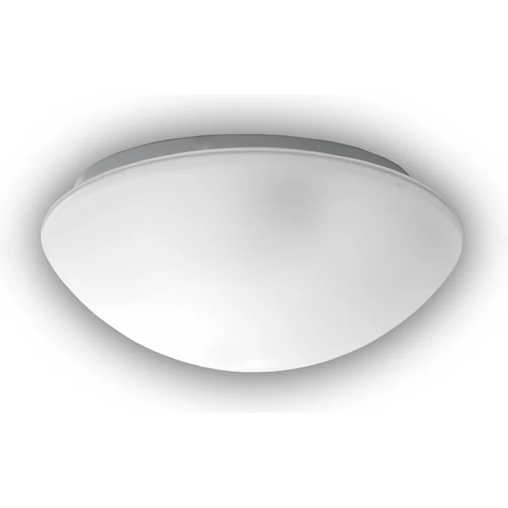 Deckenleuchte / Deckenschale rund, Glas Weiß mit Klarrand, Ø 25cm – Bild 1