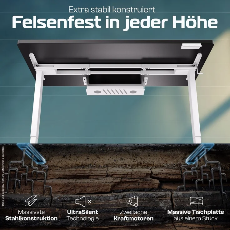 ProDesk Weiß/Schwarz (160x80 cm) – Bild 3