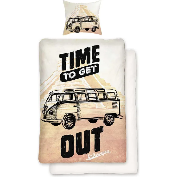Bettwäsche VW Volkswagen Bulli Time Out 069 Linon / Renforce