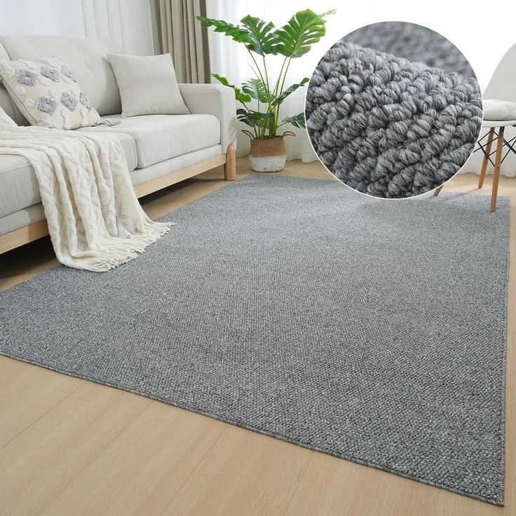 OTTO home Teppich Lilia, rechteckig, Höhe: 5 mm, Sisal-Optik, uni, waschbar, Wohnzimmer, Schlafzimmer, Esszimmer
