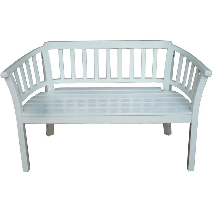 Gartenbank Veronica 2er Sitz weiß gewischt – Bild 1