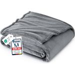 BEDSURE Kuscheldecke Flauschig Decke Fleecedecke - Wohndecke Warm Winter Weich, Sofadecke XL, Decke Couch Blanket, Wohn- & Kuscheldecken 150x200 cm, Sofa überwurfdecke Grau