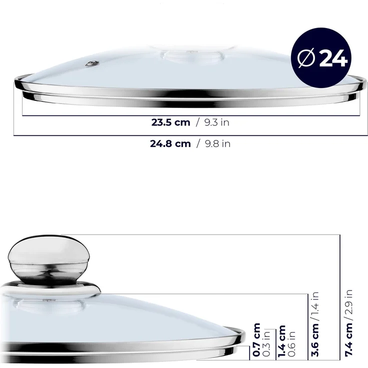 KADAX Glasdeckel für Topfset 20/24/26/28 cm – Bild 5