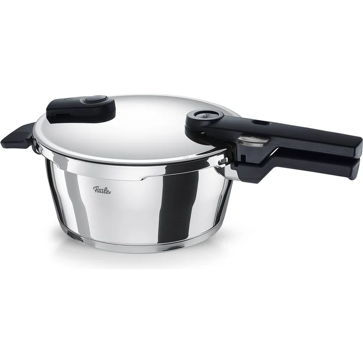 Fissler Schnellkochtopf Vitaquick® Schnellkochtopf Edelstahl 2 Garstufen Induktion, Edelstahl 18/10 (2-tlg), Made in Germany – Bild 3