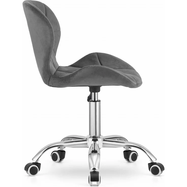 Valora AVOLA Samt-Drehsessel, Dunkelgrau, ergonomisches Design – Bild 4