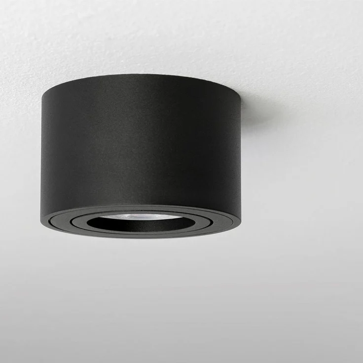 linovum LED Aufbaustrahler Aufbauleuchte SMOL schwenkbar in schwarz matt & rund mit LED 4W, Warmweiß – Bild 2