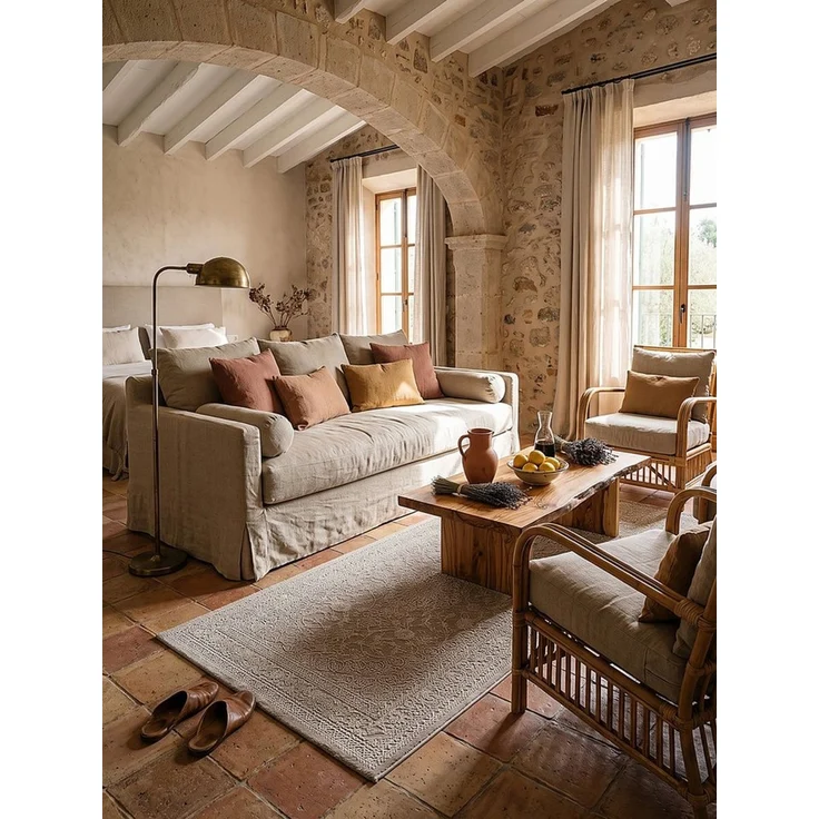 KADIMA DESIGN Teppich KASOS Teppichläufer Beige 80x150 Uni Polyester Wohnraum, Läufer, Höhe: 14 mm, Saugroboter-geeignet, Strapazierfähig, Farbecht, Pflegeleicht – Bild 2