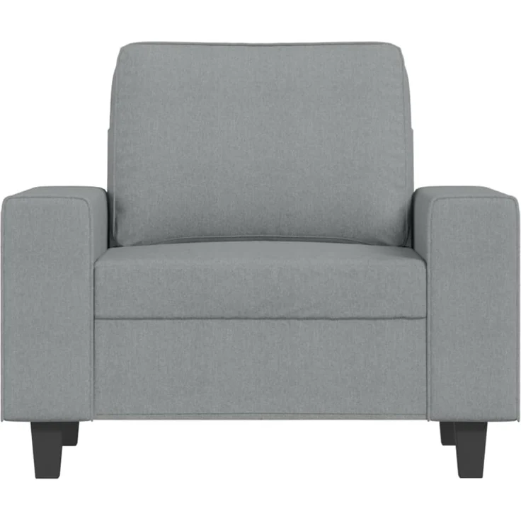 vidaXL Sessel mit Hocker Hellgrau 60 cm Stoff 3201143 – Bild 4
