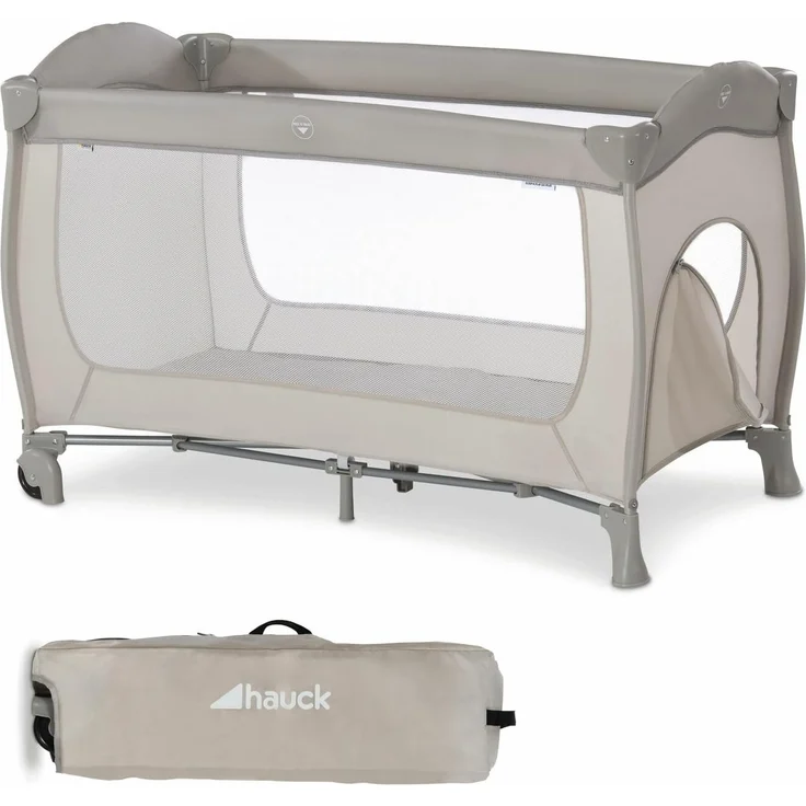 Hauck Essential Reisebett Sleep N Play Go Plus Beige, 100% Polyester, max. 15 kg – Bild 1
