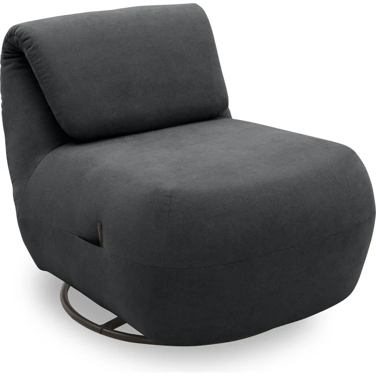 DOMO. collection Sessel 700024, Polstersessel, Drehfunktion, gepolsterte Rückenlehne, Rückenfunktion, Wippfunktion, Hochlehner, Polstergarnitur, 68 x 88 x 67 (BxTxH), dunkelgrau – Bild 5