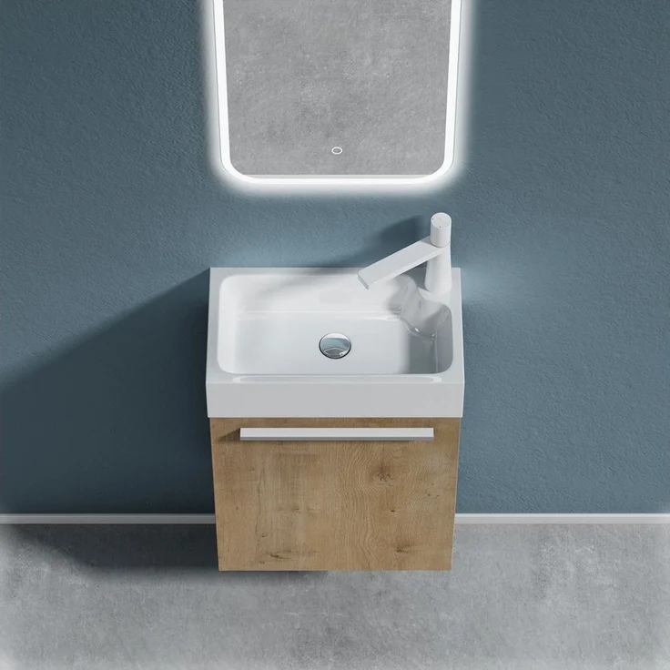 doporro Badezimmer-Set Badmöbel-Set Gäste WC Waschbecken Waschtisch mit Unterschrank PISA – Bild 2