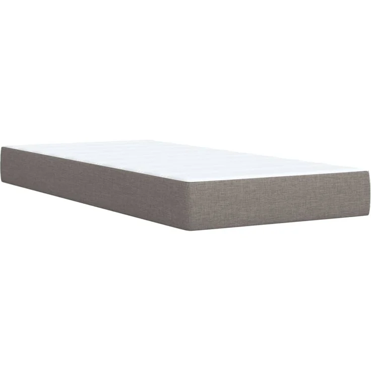 vidaXL Boxspringbett mit Matratze Taupe 90x190 cm Stoff 3293453 – Bild 11