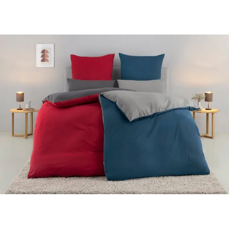 OTTO home Bettwäsche Desner2, Microfaser, 2 teilig, Premium Qualität, sehr weich, uni, ab 135x200 cm