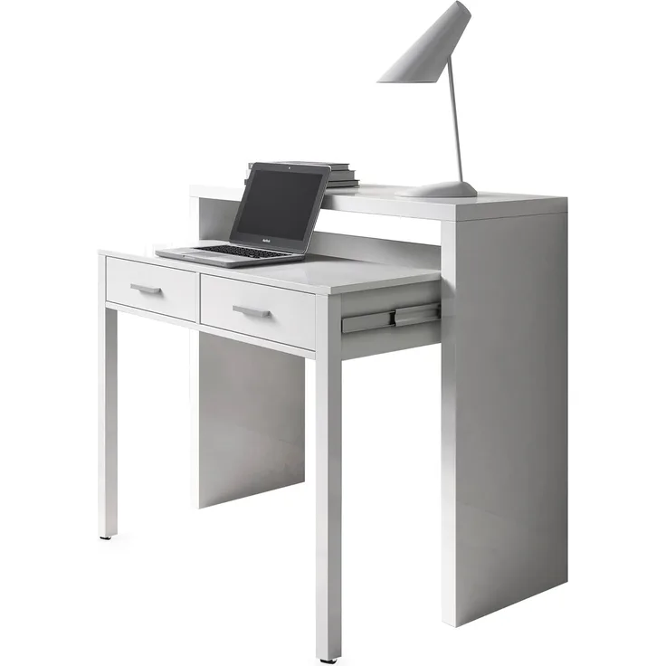 habeig Regal-Schreibtisch Schreibtisch + Kommode in einem, ausziehbar, 99x88x36/66cm, ausziehbar