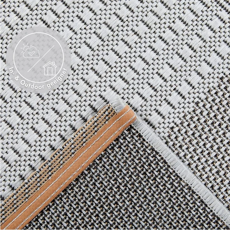 Andiamo Teppich ARIZONA1, rechteckig, Höhe: 5 mm, Flachgewebe, kariertes Muster, In- und Outdoor geeignet, wetterfest – Bild 3