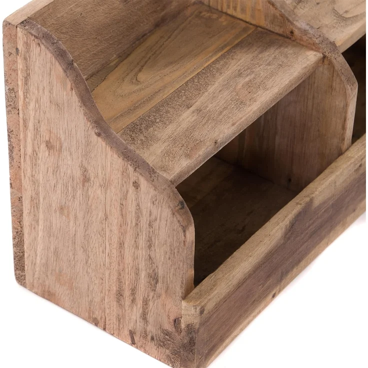 DESIGN DELIGHTS Wandregal WANDREGAL "STORAGE 40", Mahagoni Holz, 40 cm, Holzregal – Bild 4