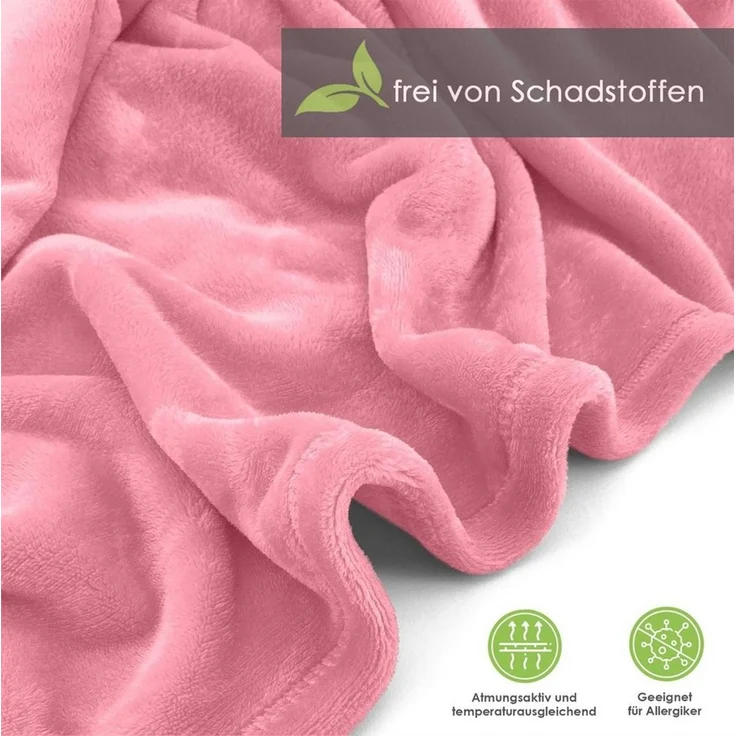 Wohndecke Premium Super Soft Flanell Kuscheldecke Sofadecke, heimtexland, super weich und flauschig, Allergiker geeignet, atmungsaktiv – Bild 2