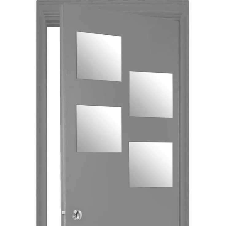 Ein Satz von 4 dekorative Spiegel, 4 Stück 30x30 cm, selbstklebende Wandspiegel