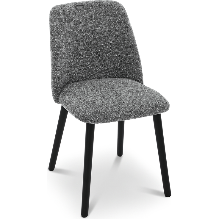 GOEURVANT 421 Esszimmerstühle 4er-Set, Chenille - Schiefergrau – Bild 2