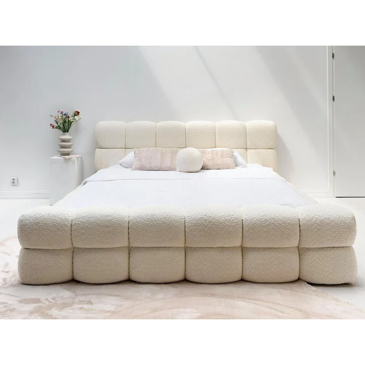 Compleo Polsterbett bubble, Designerbett 140/160/180/200 DALIA (TOPSELLER, Lattenrost mit Holzrahmen oder Metalrahmen), Wolkenbett, Cloud-Bett mit Bettkasten – Bild 3