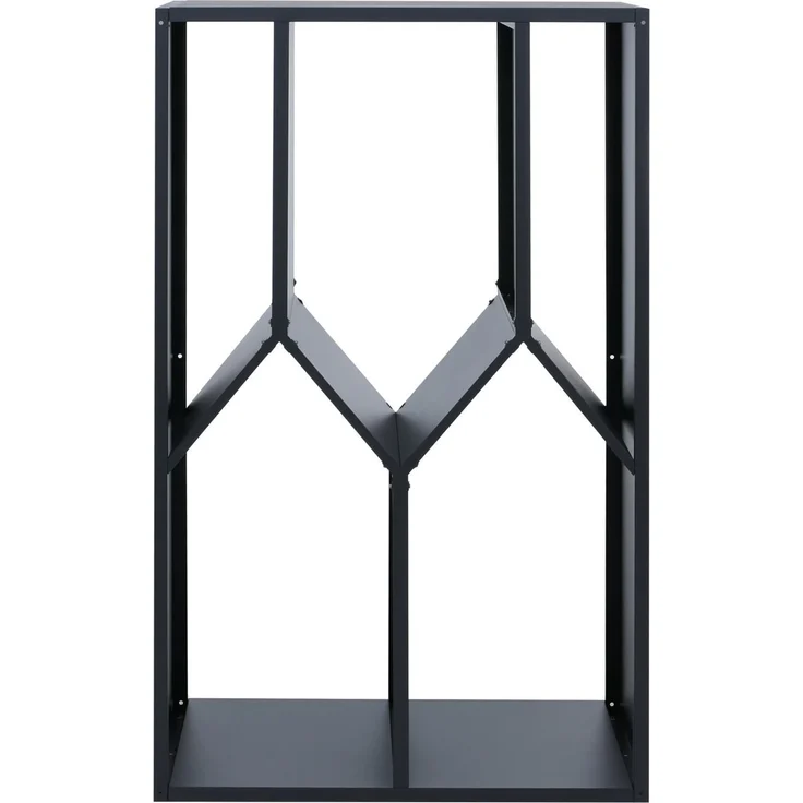 Brennholzlager HWC-P76, Kamin-/Feuerholzregal Holzlager Holzunterstand Outdoor Metall 160x95x50cm ~ anthrazit – Bild 8
