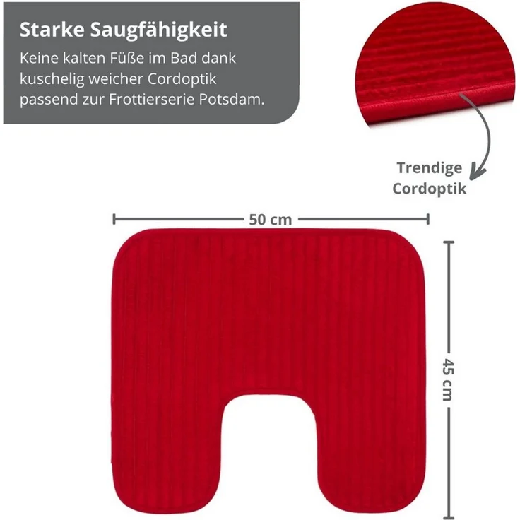 liebling Badematte Badvorleger, Badteppich, rutschhemmend beschichtet, fußbodenheizungsgeeignet, Polyester, quadratisch, starke Saugfähigkeit, für alle Bodenbeläge, in verschiedenen Farben – Bild 3