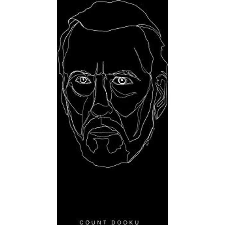 Komar Wandbild Star Wars Lines Dark Side Dooku, Kunstdruck ohne Rahmen, 30 x 40 cm, hochwertiges Fotopapier mit seidenmatter Oberfläche, geeignet für Kinder- und Jugendzimmer
