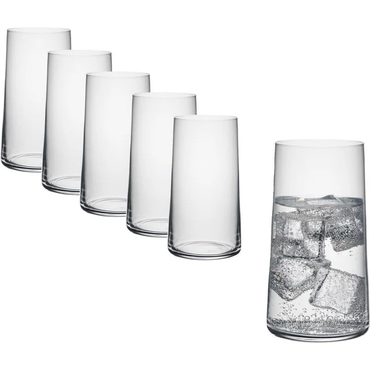 Rona Serie Mode Longdrink Gläser 430 ml 6er Set moderne Cocktailgläser