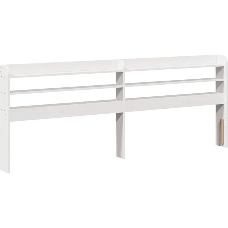 Doppelbett, Bettgestell Modernen mit Kopfteil ohne Matratze Weiß 180x200 cm d1038e – Bild 6