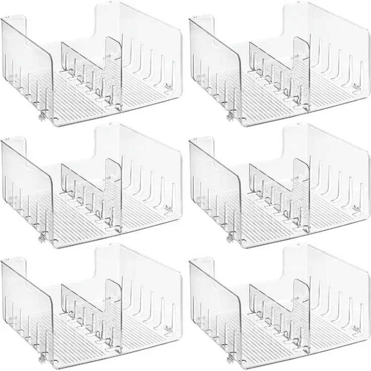mDesign Schuhregal Ablage Aufbewahrung Organizer 6er Set Kunststoff Transparent