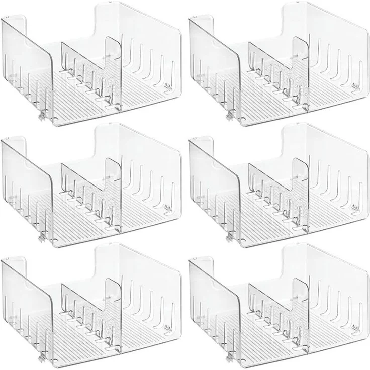 mDesign Schuhregal Ablage Aufbewahrung Organizer 6er Set Kunststoff Transparent – Bild 1