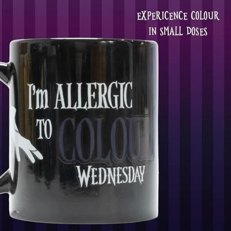 Mad Monkey Tasse Wednesday Addams Kaffeebecher mit Wärmeeffekt Zaubertasse Ophelia – Bild 5
