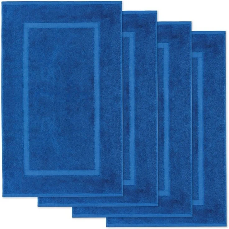 Lavea Badematte 4er Set Badeteppiche Elena Frottee 50x80 cm Badvorleger, 100% Baumwolle, 500 g/m² Frottier, weich & saugstark, pflegeleicht – Bild 4