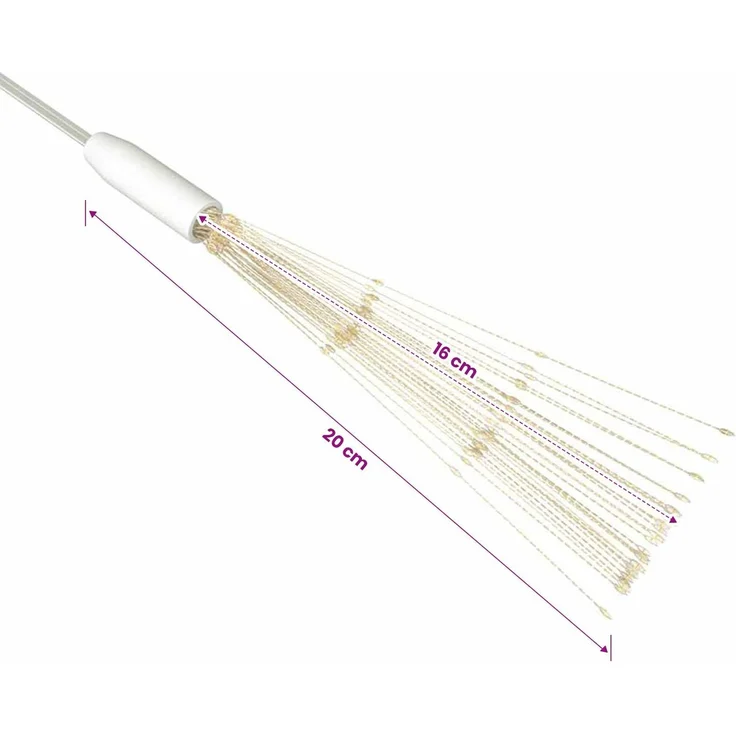 vidaXL Feuerwerkslicht Weihnachtsdeko Warmweiß 20 cm 140 LEDs 328596 – Bild 9